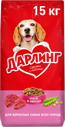 Корм сухой для взрослых собак ДАРЛИНГ с мясом, 15кг, фото
