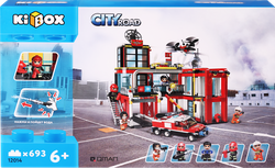 Конструктор KIBOX Пожарная станция, 693 детали, Арт. 12014, фотография
