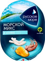 Коктейль РУССКОЕ МОРЕ Морской микс из морепродуктов в заливке (Беларусь) 180г