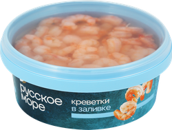 Креветки РУССКОЕ МОРЕ мясо в заливке, 300г, детальное фото