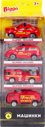 Набор игровой BIGGA Машинки, 4 предмета, Арт. BT962392, изображение