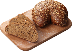 Хлеб Семизерновой ароматный на закваске ЛЕНТА FRESH, 400г, крупный план