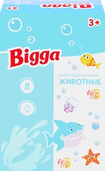 Игровой набор для купания BIGGA Животные со световыми эффектами, 8 предметов, Арт. JY04
