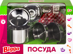 Игровой набор BIGGA Посуда, 9 предметов, Арт. LK924067, детальное фото