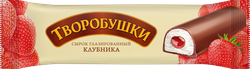 Сырок творожный глазированный ТВОРОБУШКИ с начинкой клубника 20%, без змж, 40г, картинка