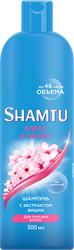 Шампунь для волос SHAMTU Блеск и объем с экстрактом вишни, 500мл, вид