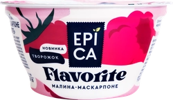 Десерт творожный EPICA Flavorite Малина, маскарпоне 7,7%, без змж, 130г