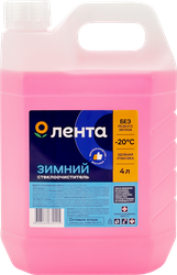 Жидкость стеклоомывающая ЛЕНТА до -20 градусов, 4л, вид