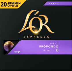 Кофе в капсулах L'OR Espresso Lungo Profondo натуральный жареный  молотый, 20кап, фотография