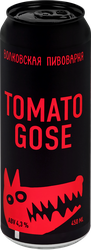 Напиток пивной TOMATO GOSE нефильтрованный пастеризованный 4,3%, 0.45л, фотография