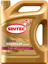 Масло моторное SINTEC Premium 9000 5W–40 A3/B4, 4л, фото