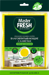 Салфетки MASTER FRESH Эко 15x18см, spontex, 5шт, изображение