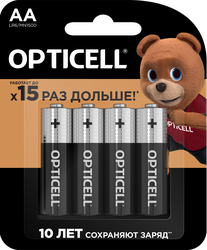 Элемент питания OPTICELL Basic AA, Арт. 5051001, 4шт, крупный план