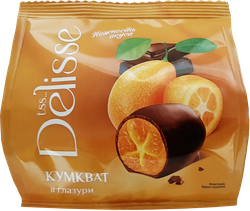 Конфеты DELISSE кумкват в глазури, 100г, фото