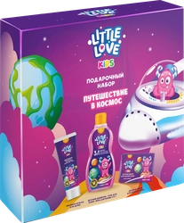 Набор подарочный детский LITTLE LOVE Путешествие в космос Шампунь-гель-пена 3в1+Детское мыло+Мыльная краска