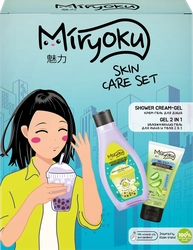 Набор подарочный женский MIRYOKU Skin Care Set Алое и лайм Крем-гель для душа Energy Charge, 300мл+Гель для лица и тела 2в1, 150мл