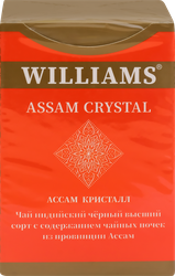 Чай черный WILLIAMS Assam Crystal индийский ассам с высоким содержанием чайных почек, листовой, 100г, крупный план
