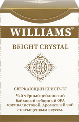 Чай черный WILLIAMS Bright Crystal OPA отборный цейлонский, крупнолистовой, 100г, фотография
