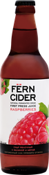 Сидр фруктовый FERN CIDER Яблочный с малиной и мятой полусладкий газированный 5%, 0.5л, крупный план