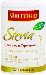 Подсластитель MILFORD с экстрактом стевии, в таблетках 370шт, 23г