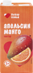 Нектар ВЫБОР СЕМЬИ Апельсин, манго, 0.95л, изображение
