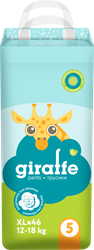 Подгузники-трусики LOVULAR Giraffe XL 12–18кг, 46шт, фото