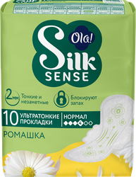 Прокладки OLA! Silk sense Нормал Ромашка ультратонкие, 10шт, вид