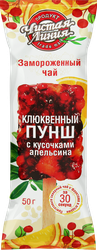 Чай замороженный ЧИСТАЯ ЛИНИЯ Клюквенный пунш, с кусочками апельсина, 50г, изображение