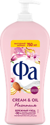Крем-гель для душа ФА Cream&Oil Магнолия, 750мл, детальное фото