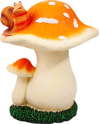 Фигура садовая GIARDINO CLUB Грибы с улиткой 23х23х28см, Арт. GD24021, картинка