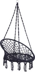Кресло подвесное GIARDINO CLUB плетеное круглое d=60/80см, черное, Арт. LTAE009.1