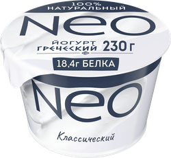 Йогурт NEO Греческий 2%, без змж, 230г, вид
