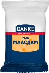 Сыр полутвердый DANKE Маасдам 45%, без змж, 180г, вид