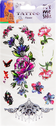 Наклейка-тату MESHU Flower, 22х10см, изображение