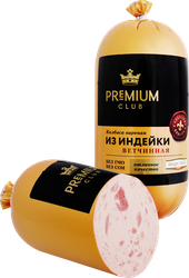 Колбаса вареная PREMIUM CLUB Ветчинная из индейки, 400г, вид
