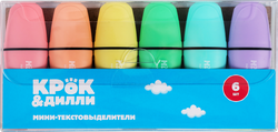 Набор мини-текстовыделителей КРОК&ДИЛЛИ 6 цветов, Арт. KW503-6, фотография