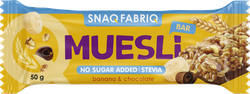 Батончик-мюсли SNAQ FABRIQ Банан, с молочным шоколадом, 50г, крупный план