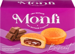 Печенье бисквитное ВАНЮШКИНЫ СЛАДОСТИ Монфи с шоколадной начинкой, 108г