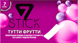 Жевательная резинка 7STIK Тутти-фрутти, 14,5г, детальное фото