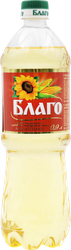Масло подсолнечное БЛАГО с добавлением кукурузного масла, 900мл, вид