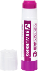 Клей-карандаш BRAUBERG обесцвечивающийся после высыхания, Арт. 220874, 15г, фото