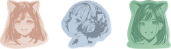 Блок для записей MESHU Anime girl, самоклеящийся фигурный, 40 листов, в ассортименте, изображение