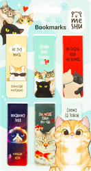 Закладки магнитные для книг MESHU Funny joke, 6шт, крупный план
