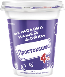Простокваша термостатная ИЗ МОЛОКА НАШЕЙ ДОЙКИ 4%, с змж, 300г, крупный план