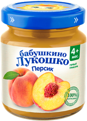 Пюре фруктовое БАБУШКИНО ЛУКОШКО Персик, с 4 месяцев, 100г, изображение
