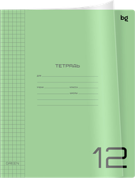 Тетрадь BG UniTone. Neon 12 листов, в клетку, пластиковая обложка, в ассортименте, Арт. 370551, изображение