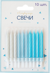 Свечи праздничные ПАКЕТИКО Blue, 6,5см, картинка