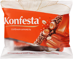 Конфеты KONFESTA с начинкой соленая карамель, глазированные, 180г, фото