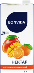 Нектар BONVIDA Апельсиново-манговый, 2л, крупный план