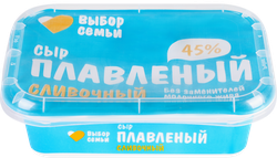 Сыр плавленый ВЫБОР СЕМЬИ&nbsp;45%, без змж, 180г, фотография